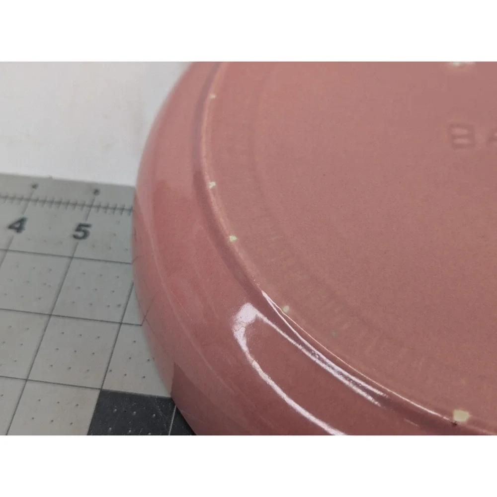 Bauer Los Angeles Ceramic Pink Round Serving‎ Bowl 10.75 Inch